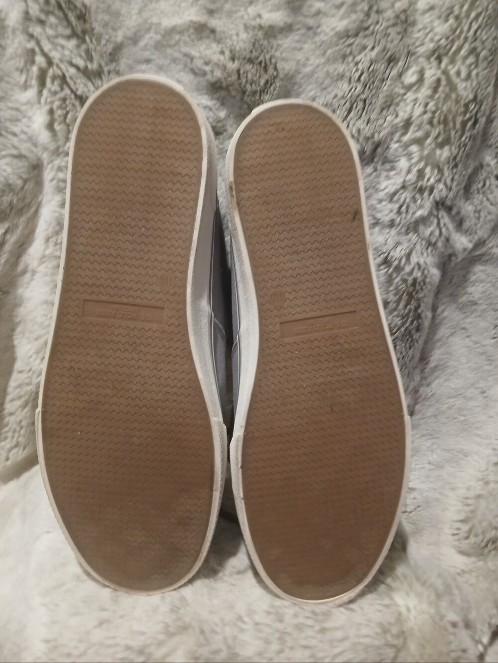 U.S. Polo Assn. Gray Canvas Sneakers with Brown Accents - Picture 3 of 5